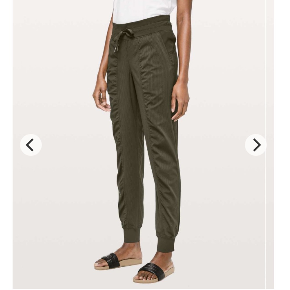 Lululemon Dance Studio Jogger 29" Dark Olive Green Size 2 LW5BPJS Yoga Athletic